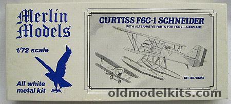 Merlin Models 1/72 Curtiss F6C-1 Schneider Racer or F6C-2 Land Plane- All Metal, WM3 plastic model kit